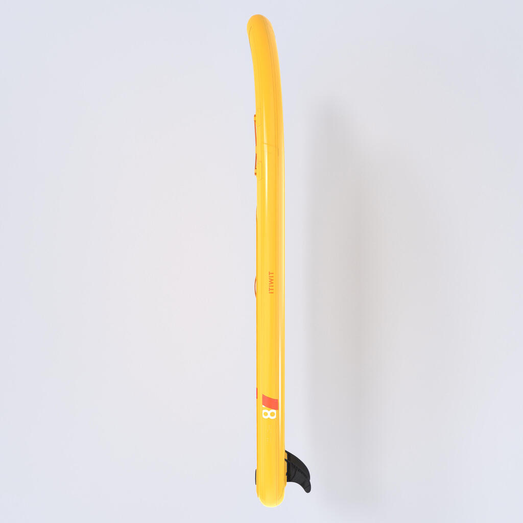 SUP-Board Stand Up Paddle aufblasbar Compact Gr. S Einsteiger weiss/gelb