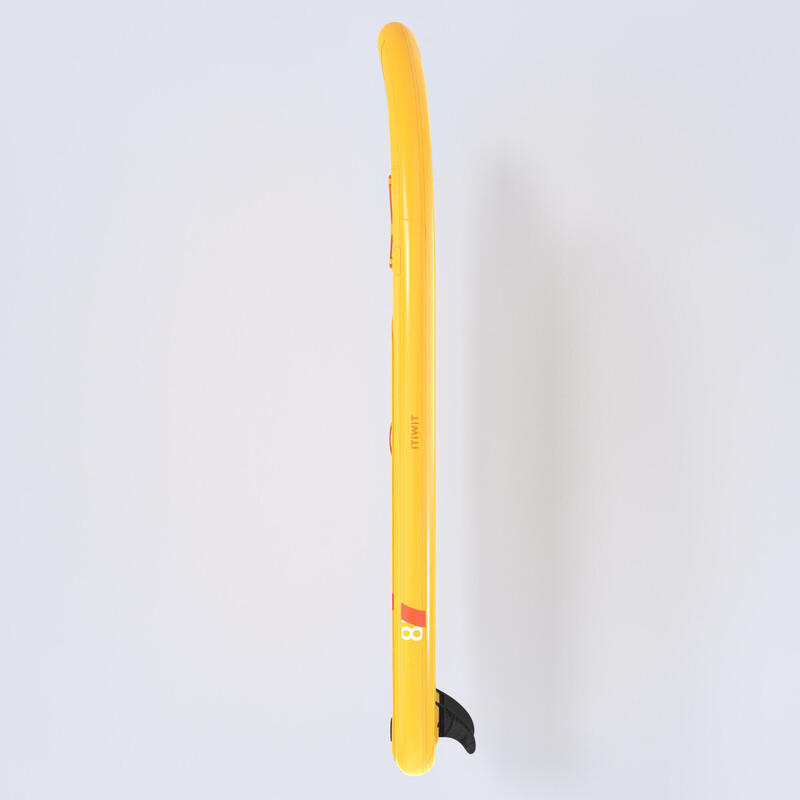 STAND UP PADDLE GONFLABLE DEBUTANT COMPACT S BLANC - JAUNE