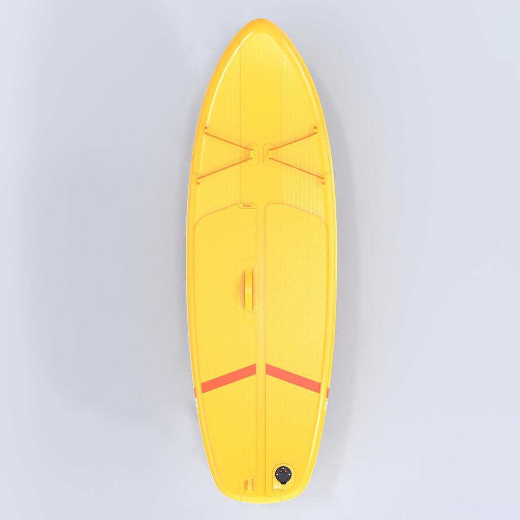 SUP-Board Stand Up Paddle aufblasbar Compact Gr. S Einsteiger weiss/gelb