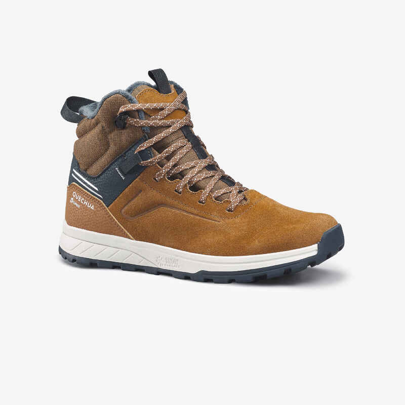 Winterschuhe Wandern SH100 Leder warm wasserdicht Schnürung Kinder Gr.35–38 grau Winterschuhe Wandern SH100 Leder warm wasserdicht Schnürung Kinder Gr.35–38 grau