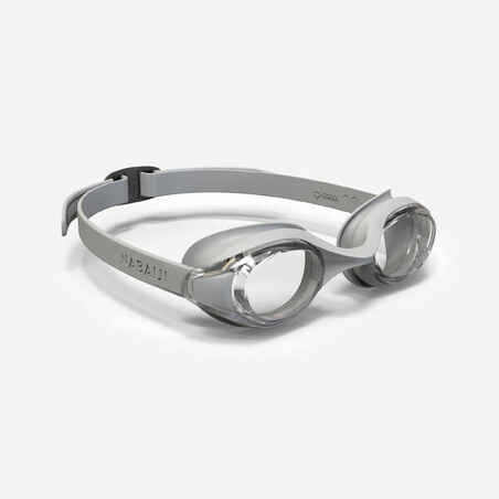 READY 100 SWIMMING GOGGLES - ONE SIZE - CLEAR LENSES - Grey