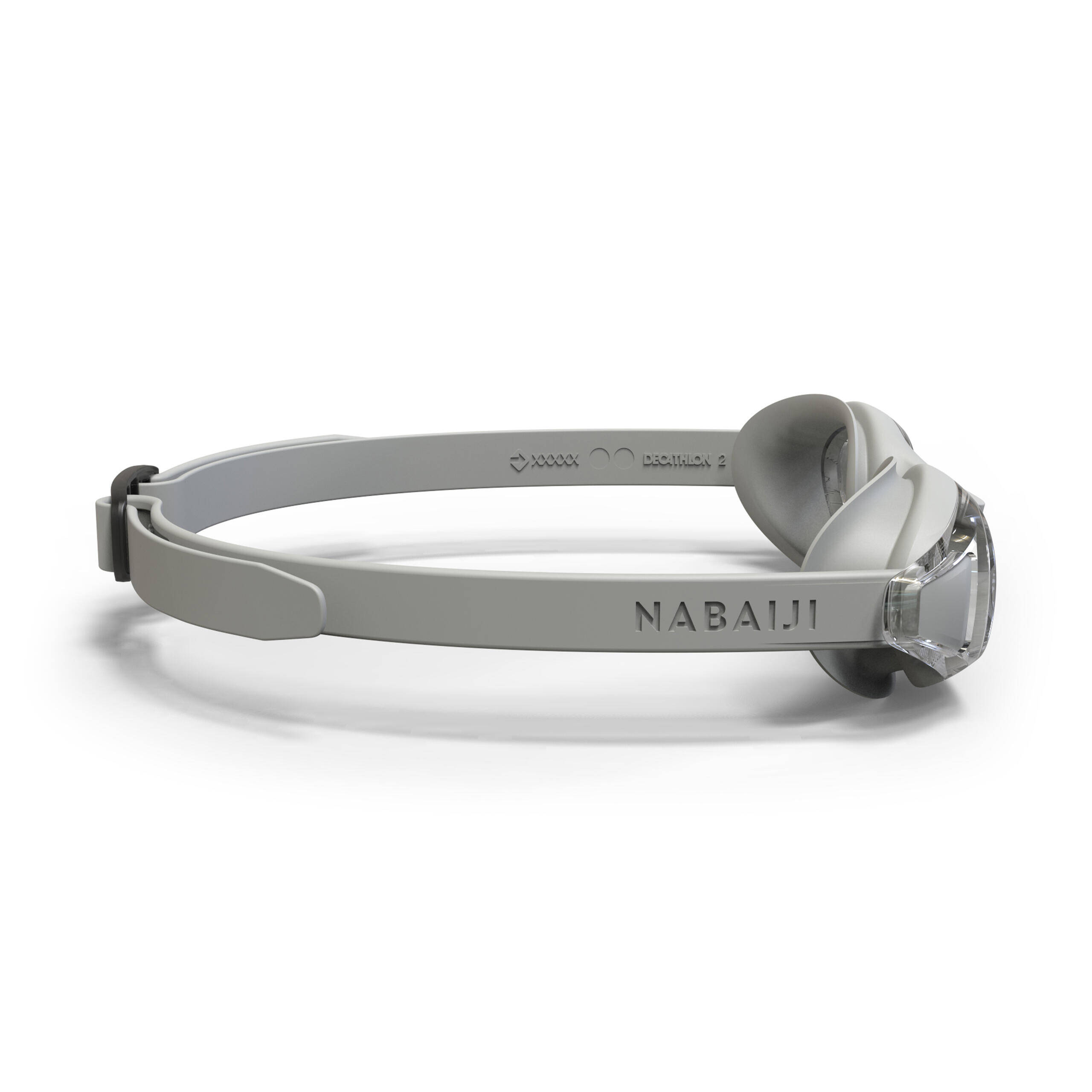 One size swimming goggles with clear lenses, ready grey -  3