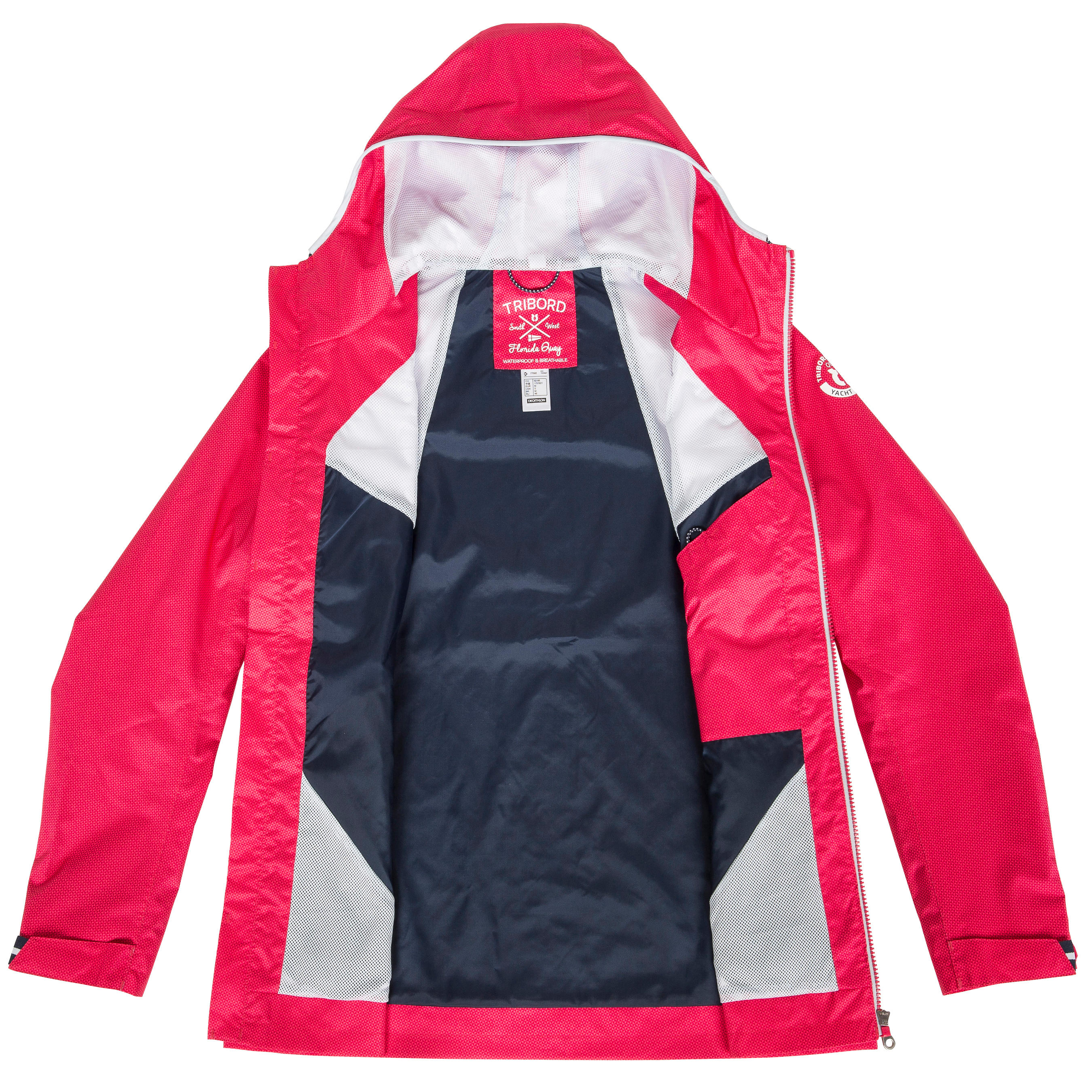 100 Women's Sailing Oilskin - Dark Pink 3/22