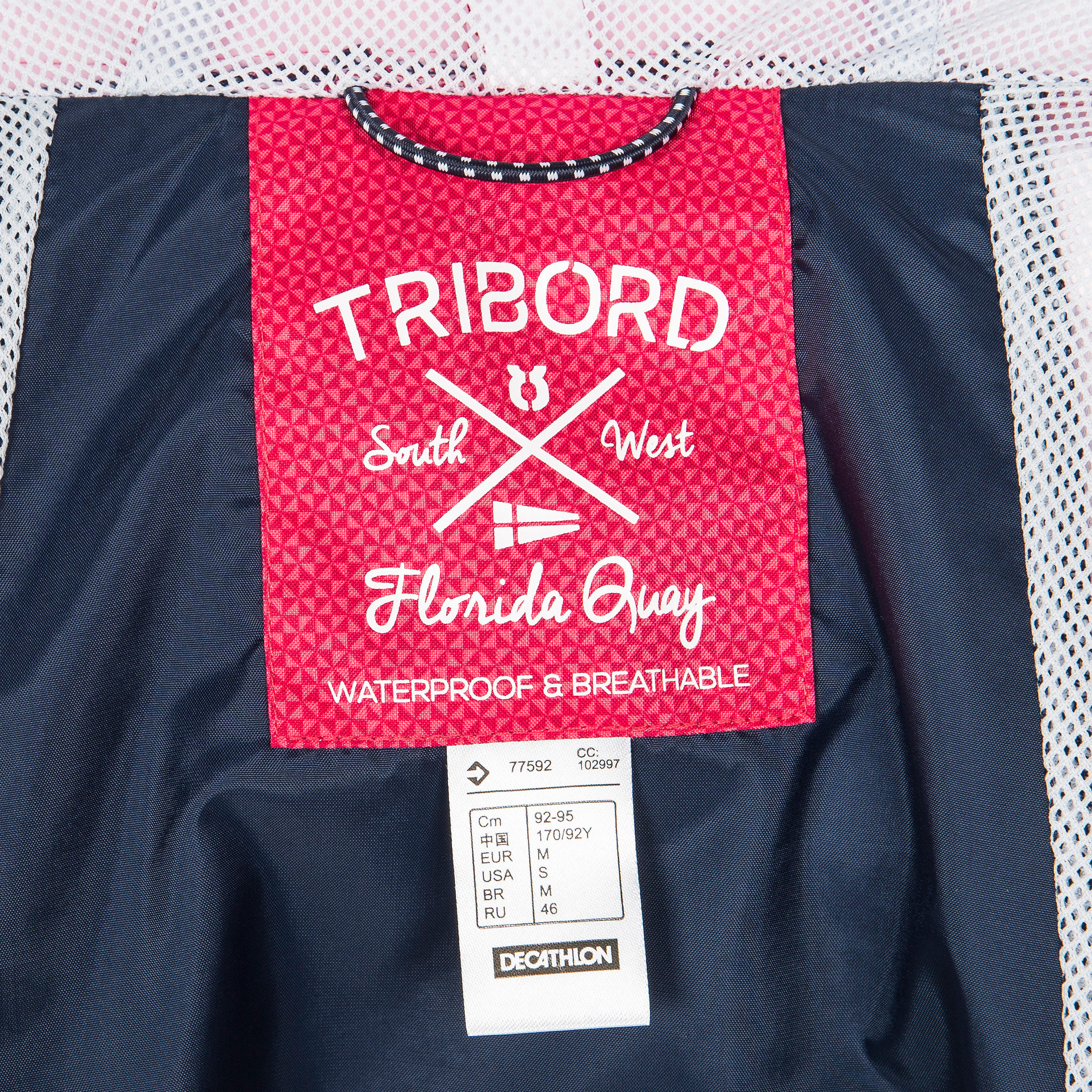 100 Women's Sailing Oilskin - Dark Pink 20/22