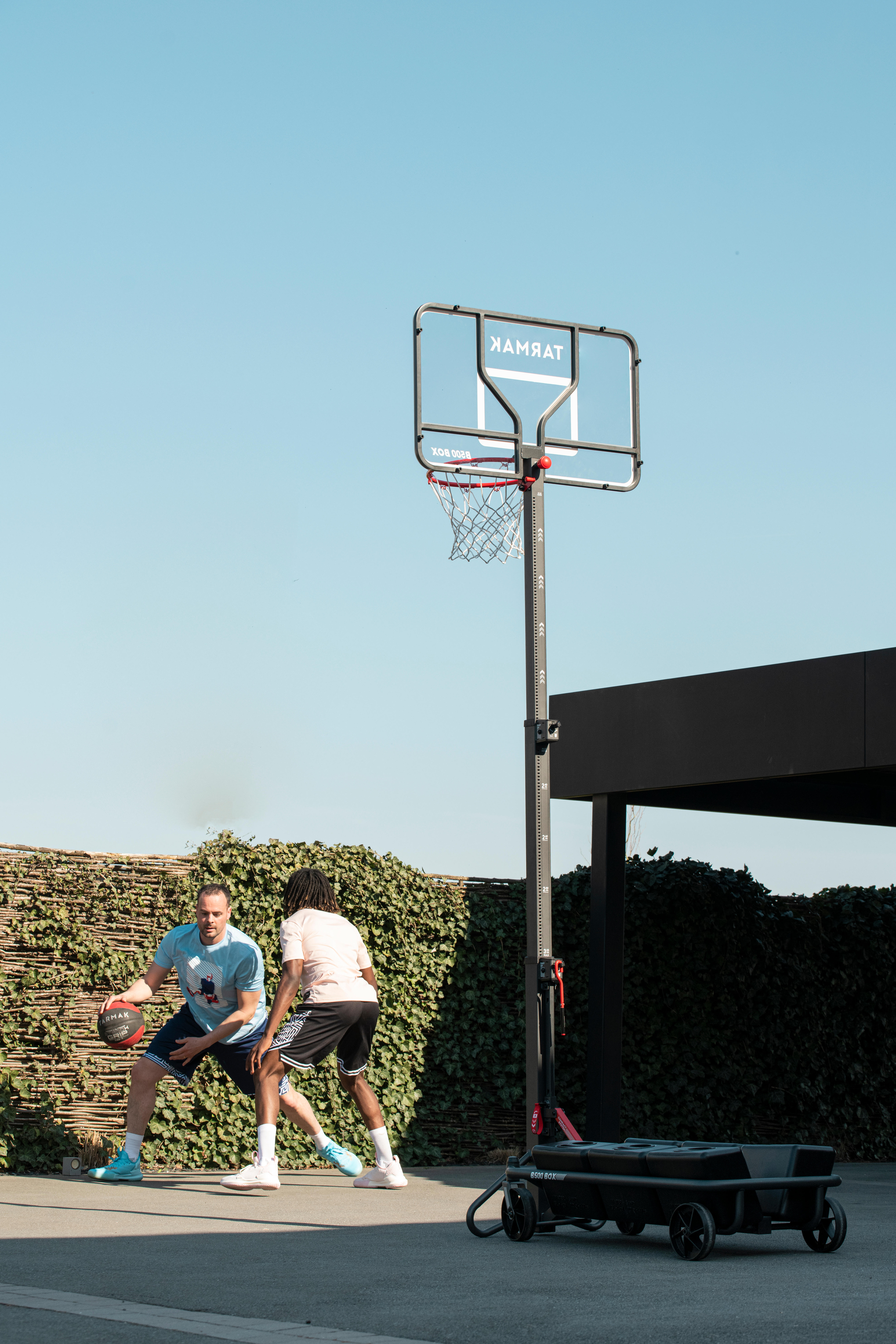Basketball Hoop with Adjustable Stand - B 500 Grey - TARMAK