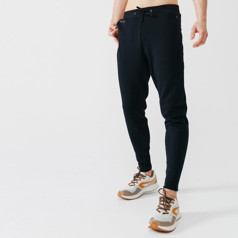 Men's Running Trousers Kalenji Warm+ - black