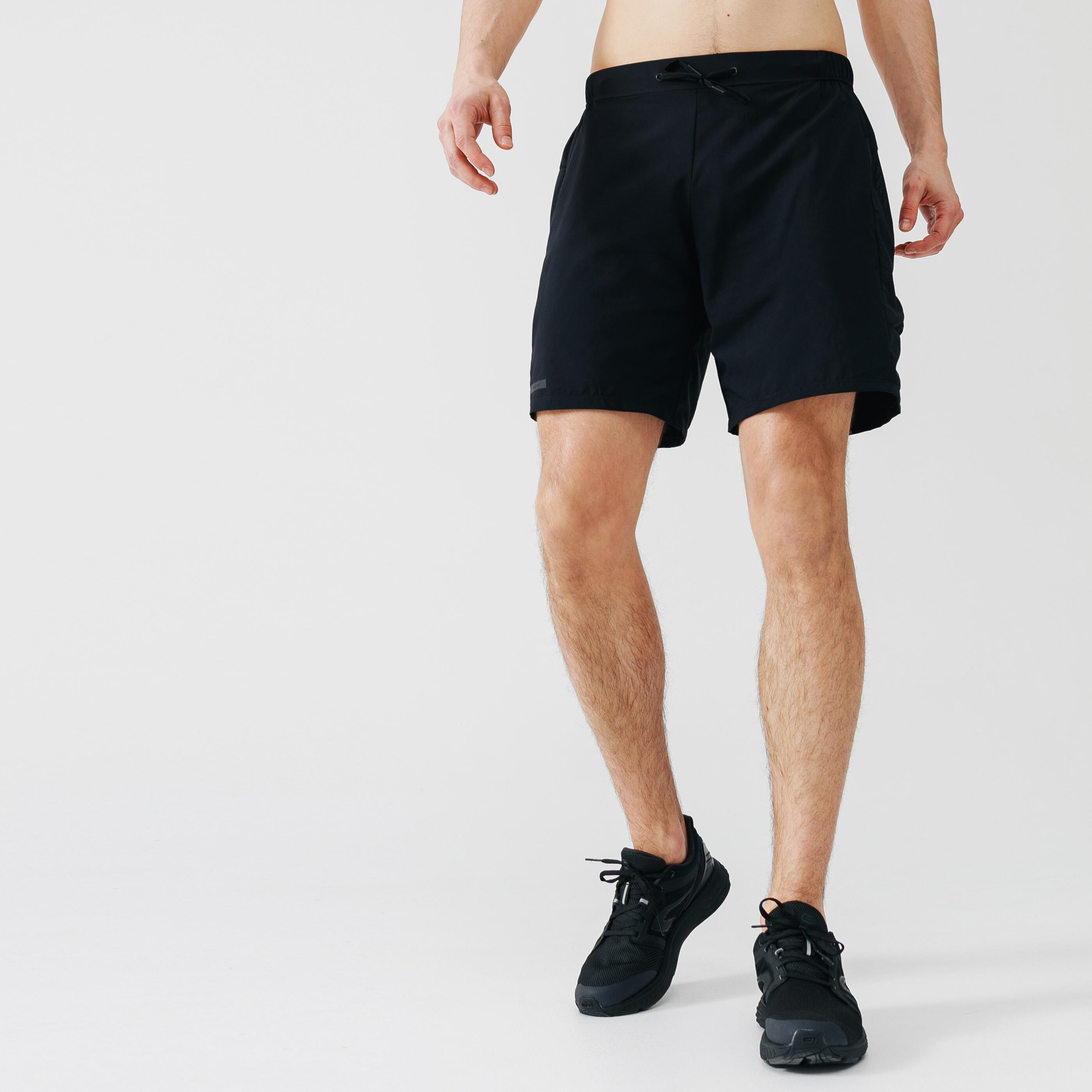 KALENJI DRY+ MEN'S BREATHABLE RUNNING SHORTS - BLACK 2/7