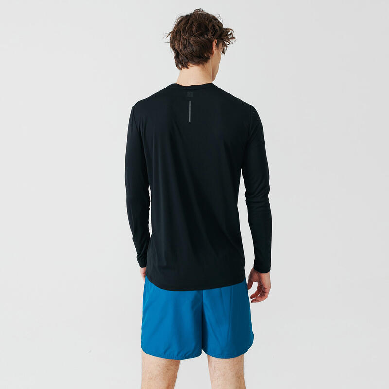 T-shirt running manches longues respirant homme - Sun Protect noir