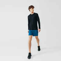 Sun Protect men's breathable long-sleeved running T-shirt - black