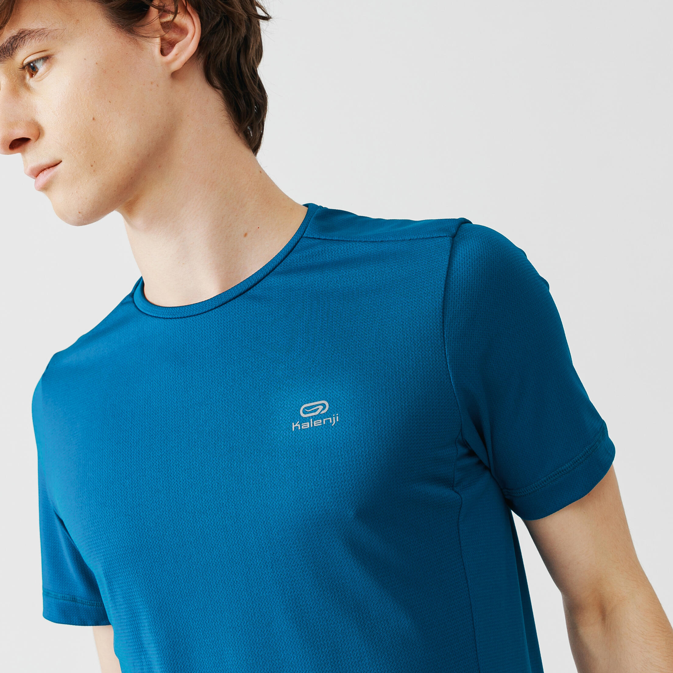 Camiseta Transpirable Hombre Running Dry Azul - Decathlon