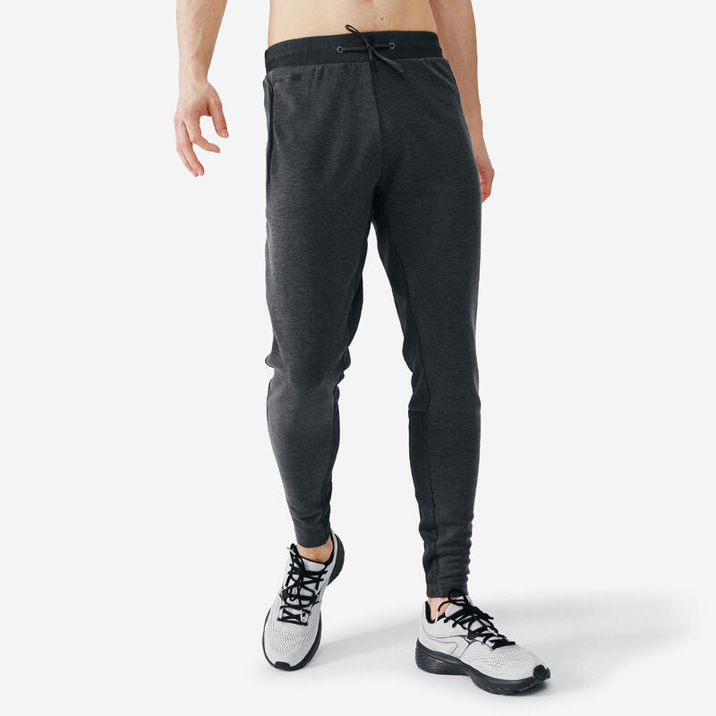 БРЮКИ УТЕПЛЕННЫЕ ДЛЯ БЕГА МУЖСКИЕ RUN WARM+ ЗАУЖЕННОГО КРОЯ СЕРЫЕ БРЮКИ УТЕПЛЕННЫЕ ДЛЯ БЕГА МУЖСКИЕ RUN WARM+ ЗАУЖЕННОГО КРОЯ СЕРЫЕ