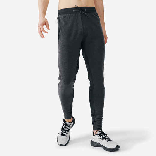 Men's warm running tights - Warm + - Grey