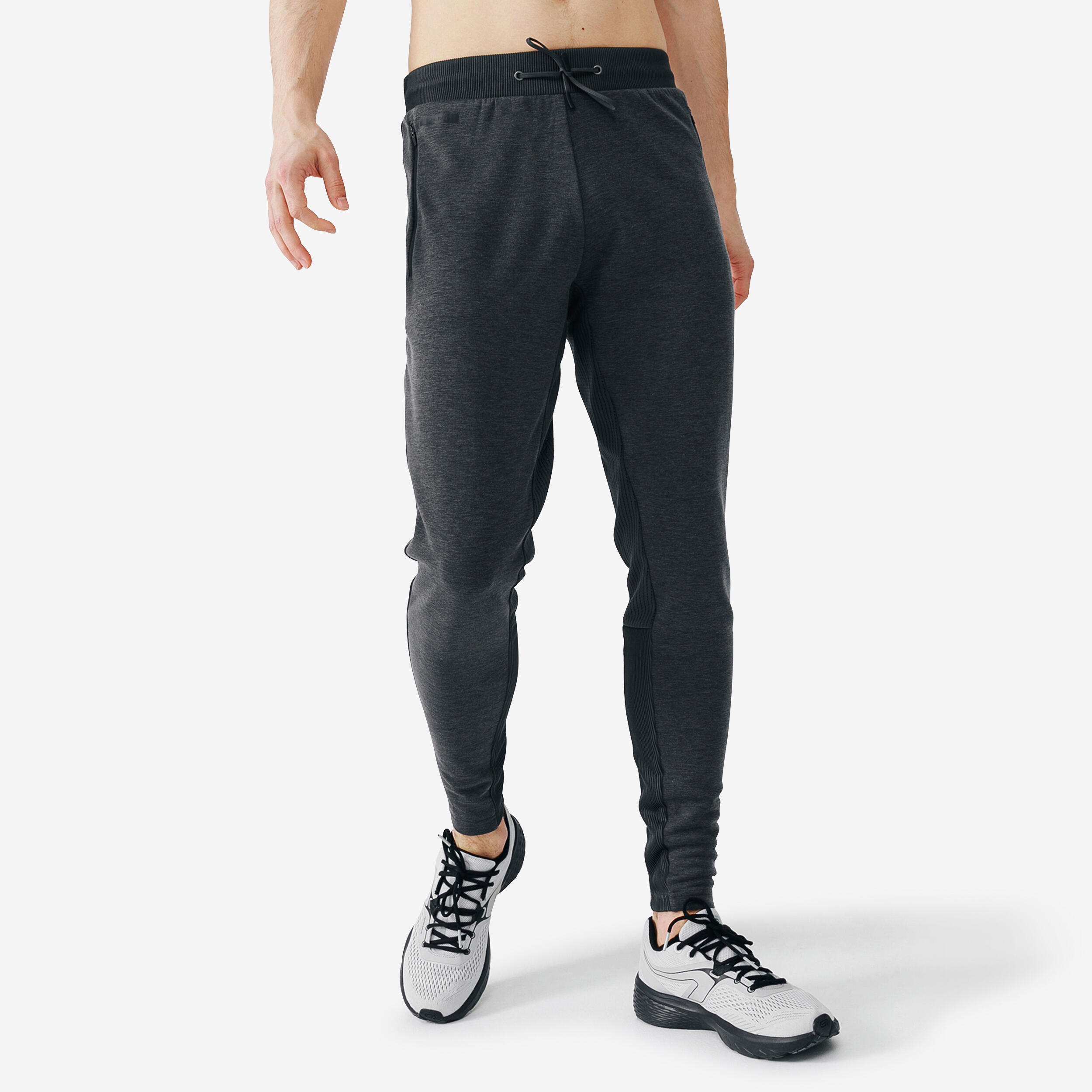 Pantalon Alergare Jogging Warm+ Gri închis Bărbaţi