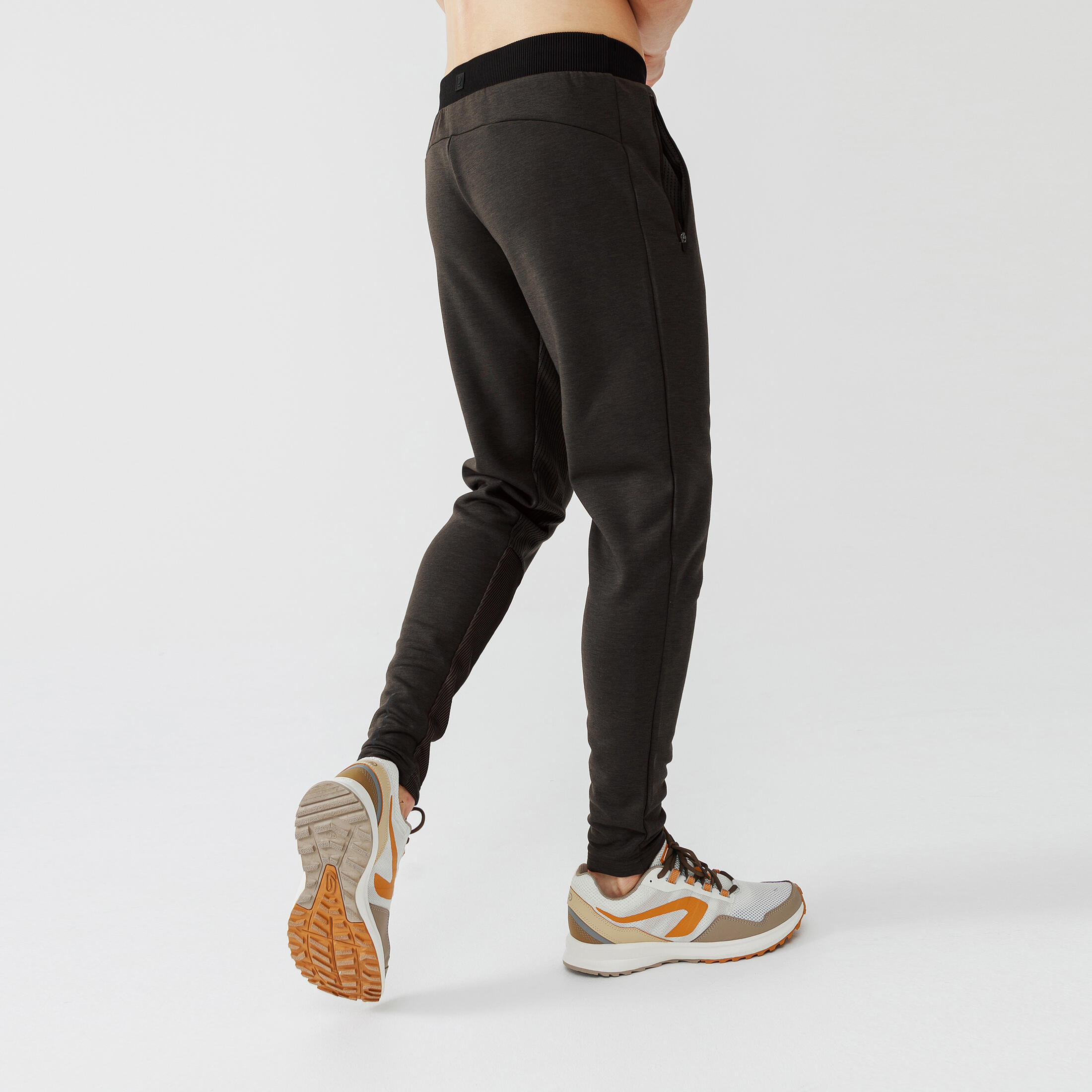 RUNNING TROUSERS - DARK KHAKI - Decathlon