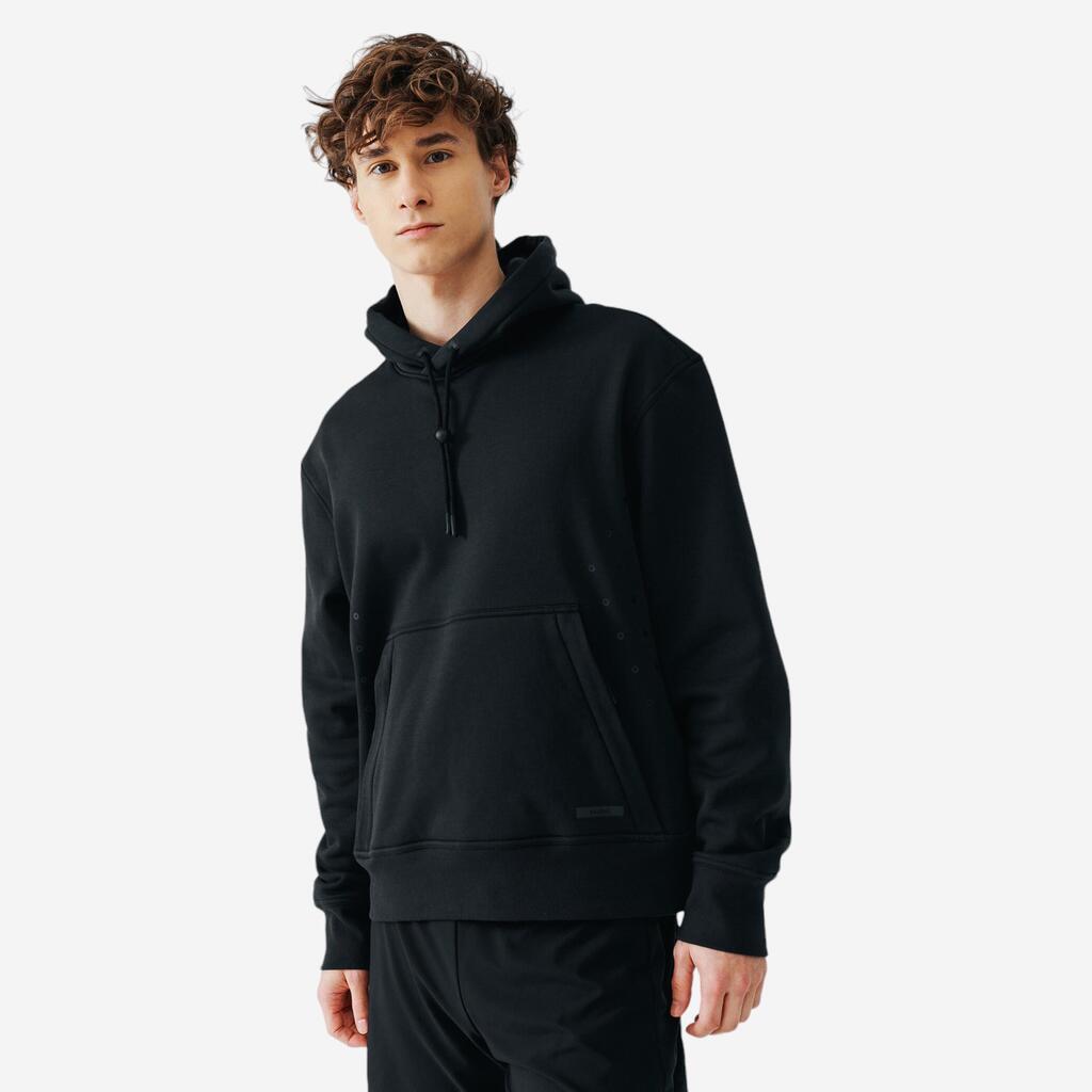 Kalenji Warm+ Men's Running Hoodie Sweatshirt - black