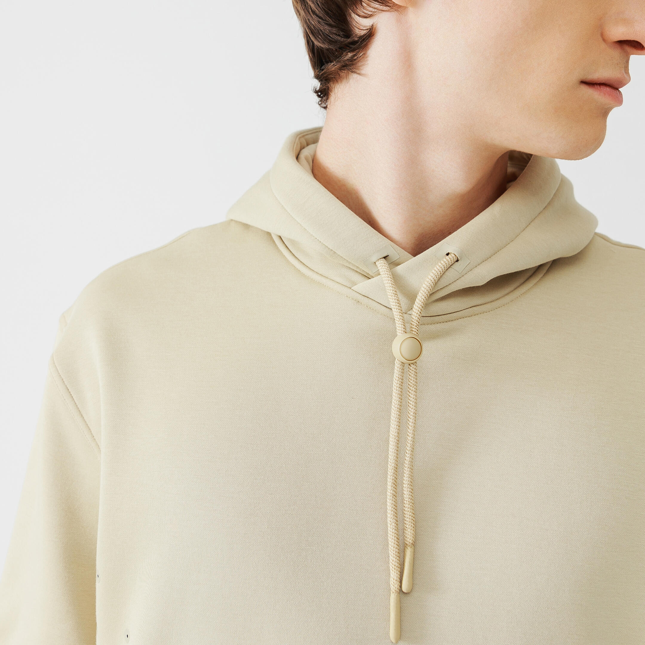 Men's warm running hoodie - Warm 500 - Beige 11/14