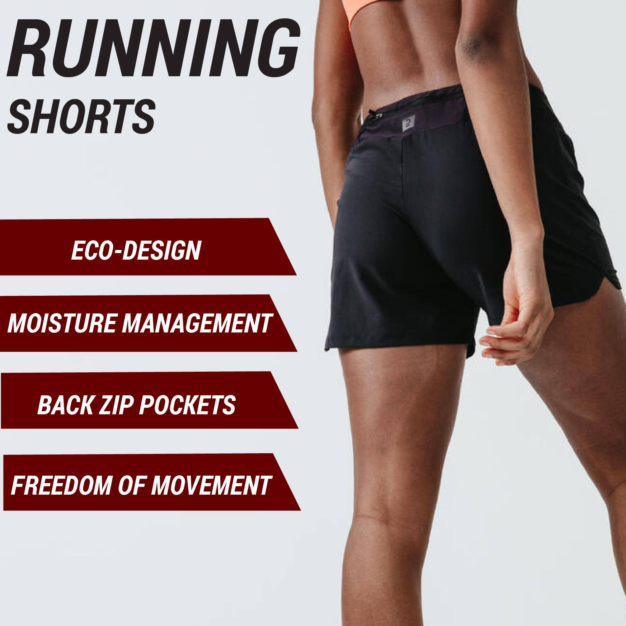 Women Running Shorts Dry - black -  2