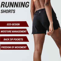 מכנסי ריצה קצרים לנשים Kiprun Run 100 - שחור