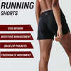 Product left preview block for Women's Quick Dry Running Shorts - Black