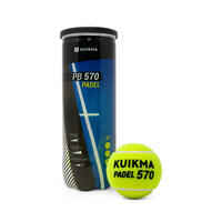 Tripack pelota de pádel con presión - Kuikma PB 570