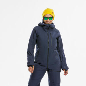 Chaqueta de esquí y nieve impermeable mujer Wedze FR 500 azul marino