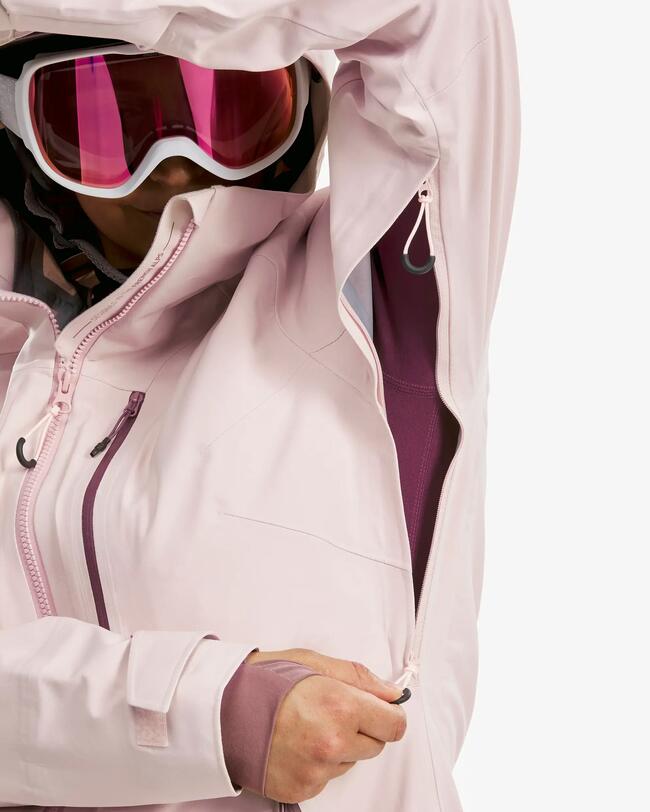 WOMEN’S SKI JACKET FR 500 - PINK