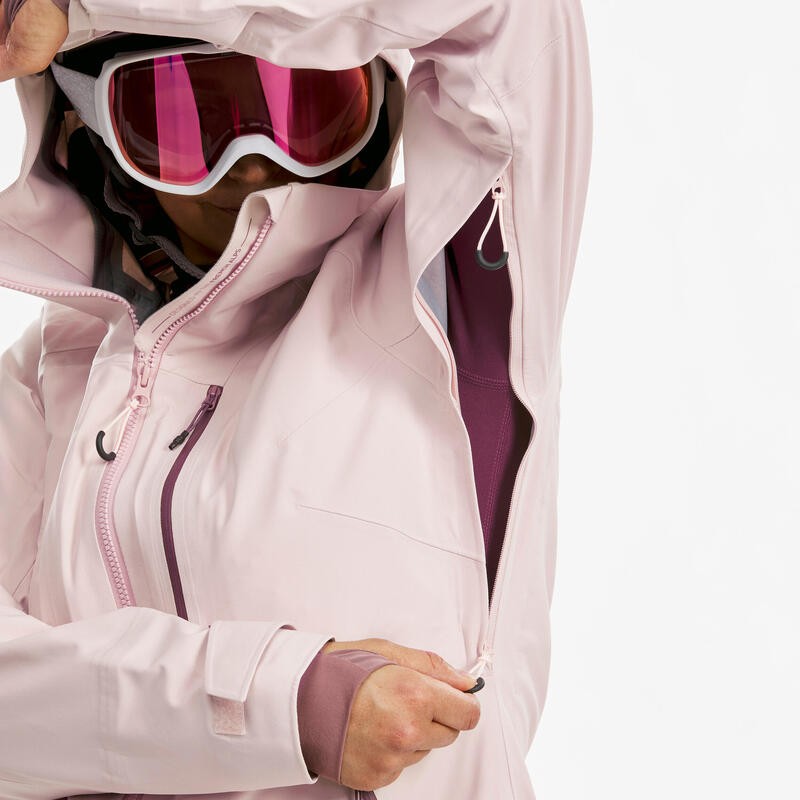 Skijacke Damen Freeride - FR 500 rosa 