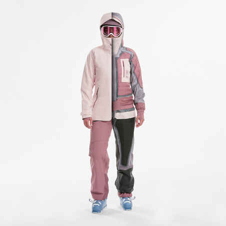 WOMEN’S SKI JACKET FR 500 - PINK