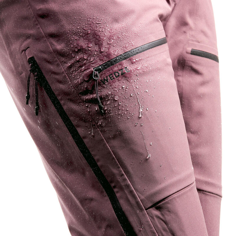 Calças de ski mulher FR500 - rosa