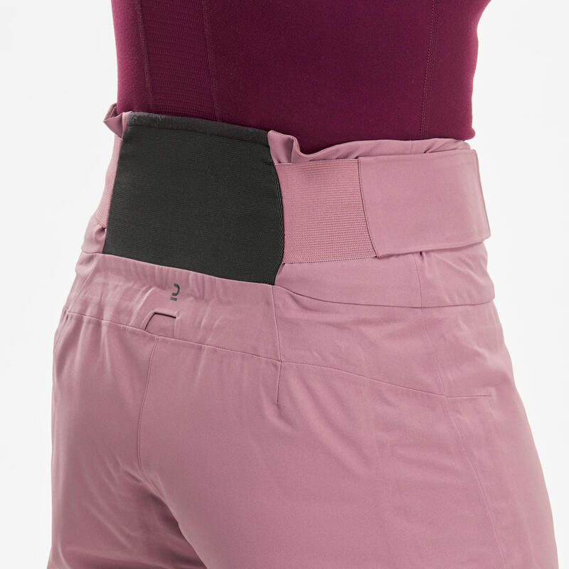 Pantalón de esquí y nieve impermeable Mujer Wedze FR500 Rosa