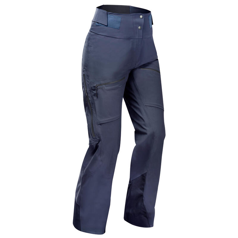 Pantalón de esquí y nieve impermeable Mujer Wedze FR500 azul marino