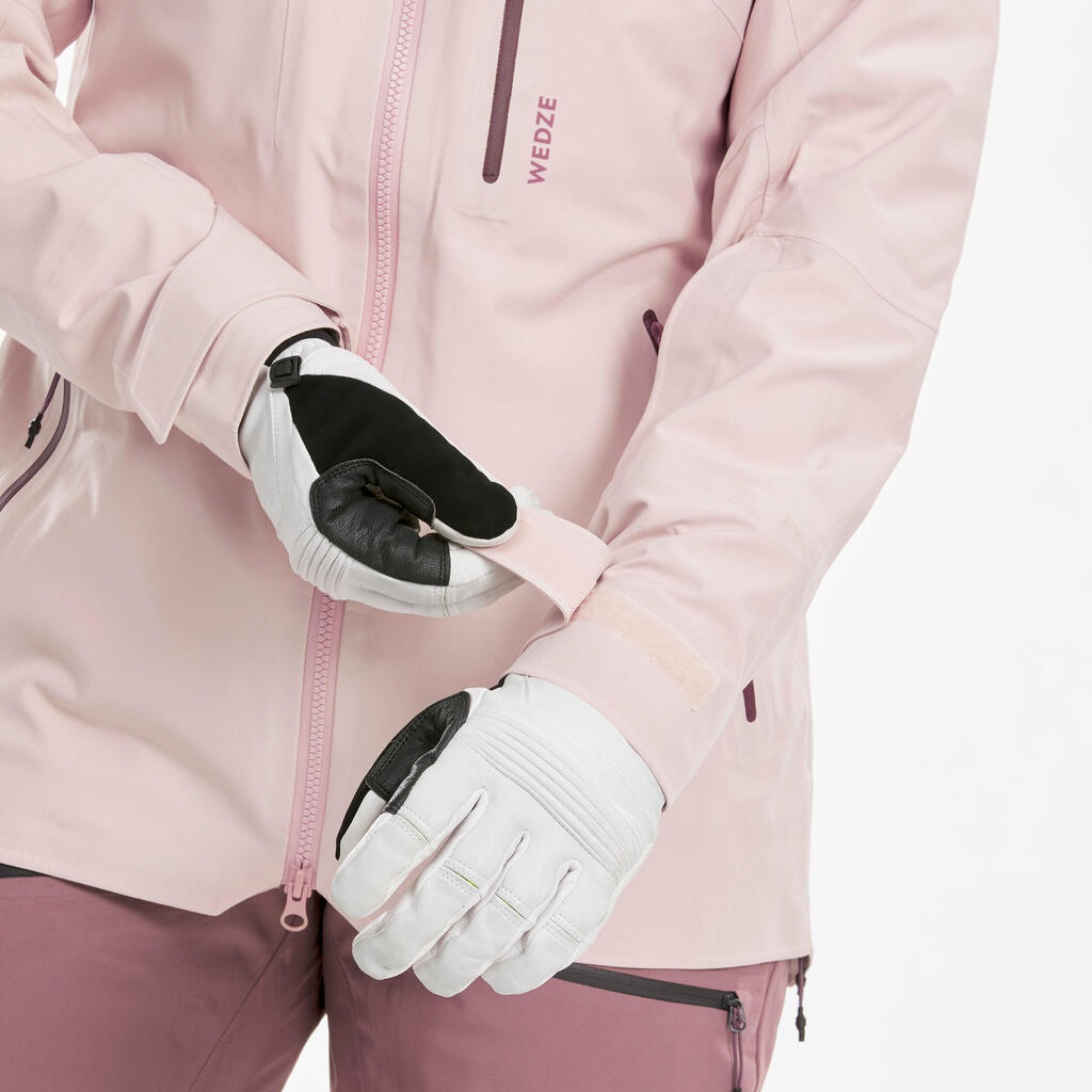 WOMEN’S SKI JACKET FR 500 - PALE PINK