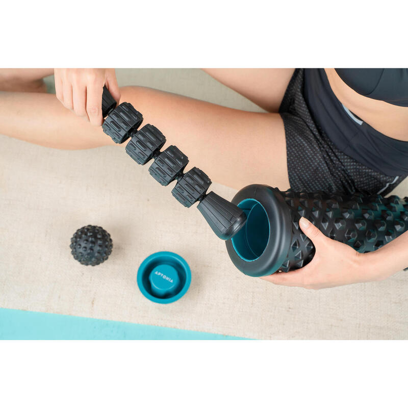 Kit de Massagem: Rolo, Bola e Stick de Massagem