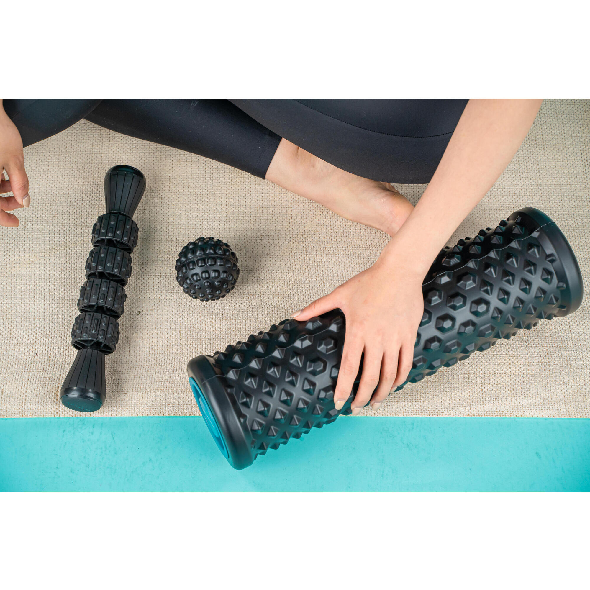 Massage kit: roller, ball and massage stick