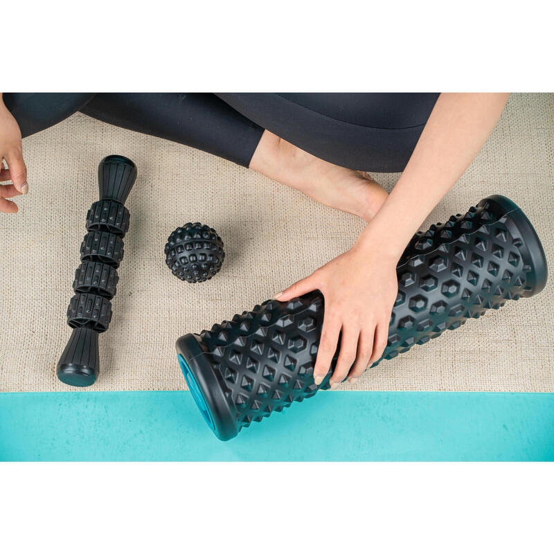 Kit de Massagem: Rolo, Bola e Stick de Massagem