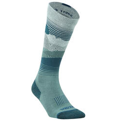 CHAUSSETTES DE SKI ET SNOWBOARD ADULTE - 100 - MONTAGNE VERT