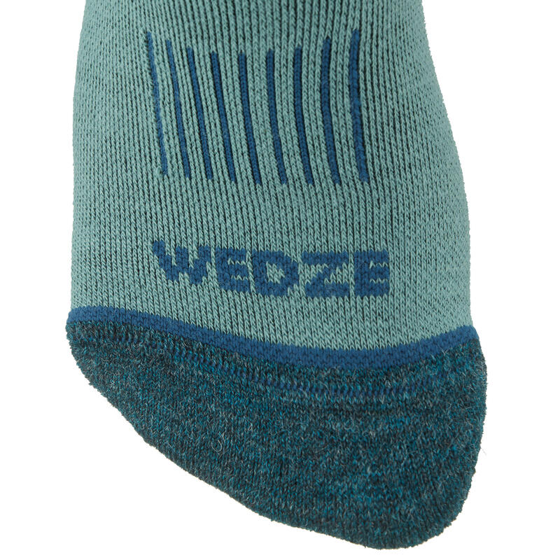 CHAUSSETTES DE SKI ET SNOWBOARD ADULTE - 100 - MONTAGNE VERT