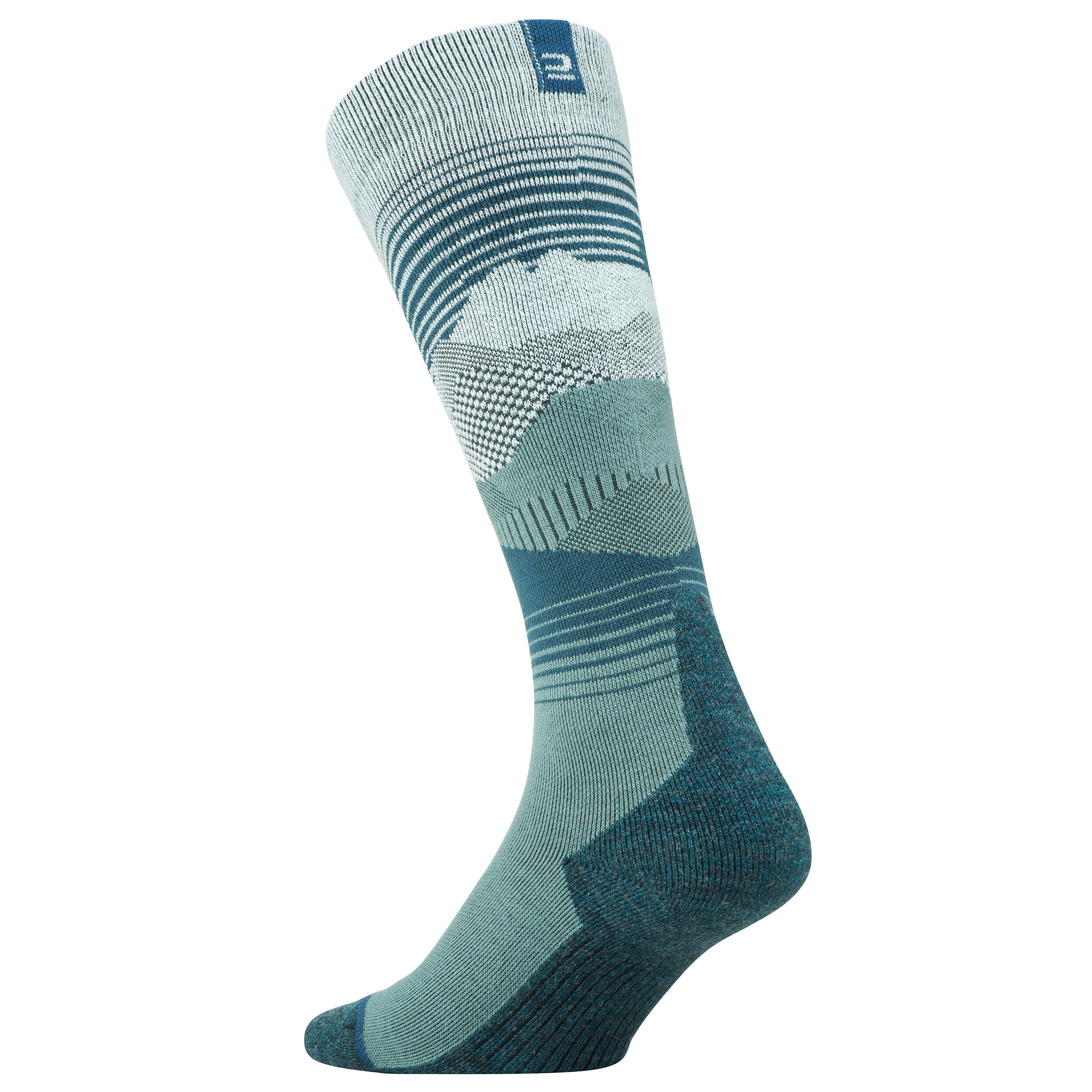 ADULT SKI AND SNOWBOARD SOCKS - 100 - MOUNTAIN GREEN 3/9