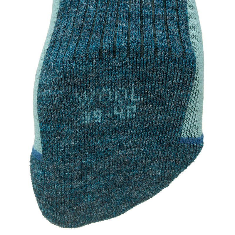 CHAUSSETTES DE SKI ET SNOWBOARD ADULTE - 100 - MONTAGNE VERT