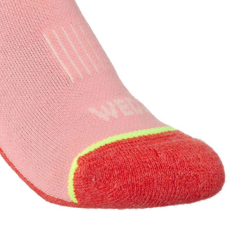 兒童滑雪襪 100－迷彩粉色