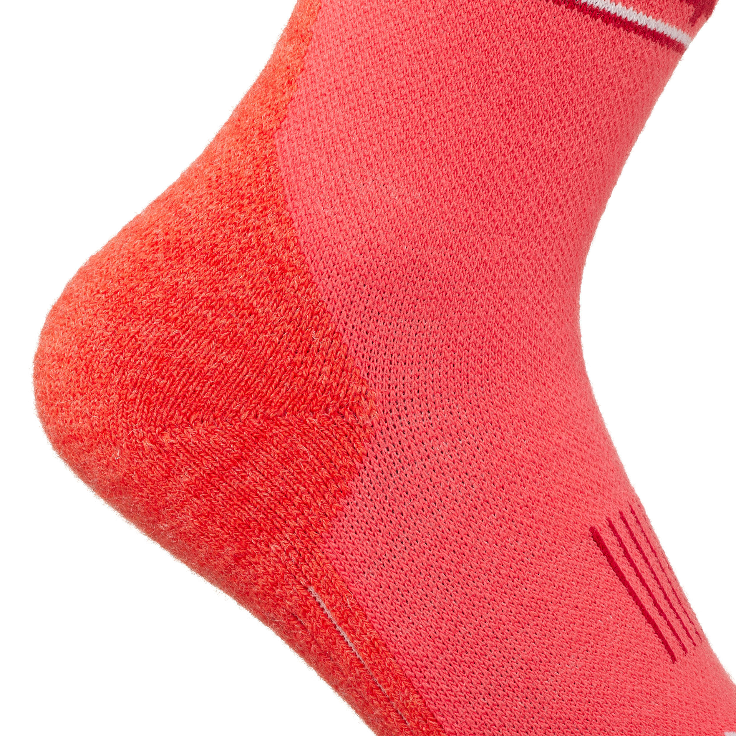 KIDS’ SKI SOCKS - 100 - CHRISTMAS PINK 4/8