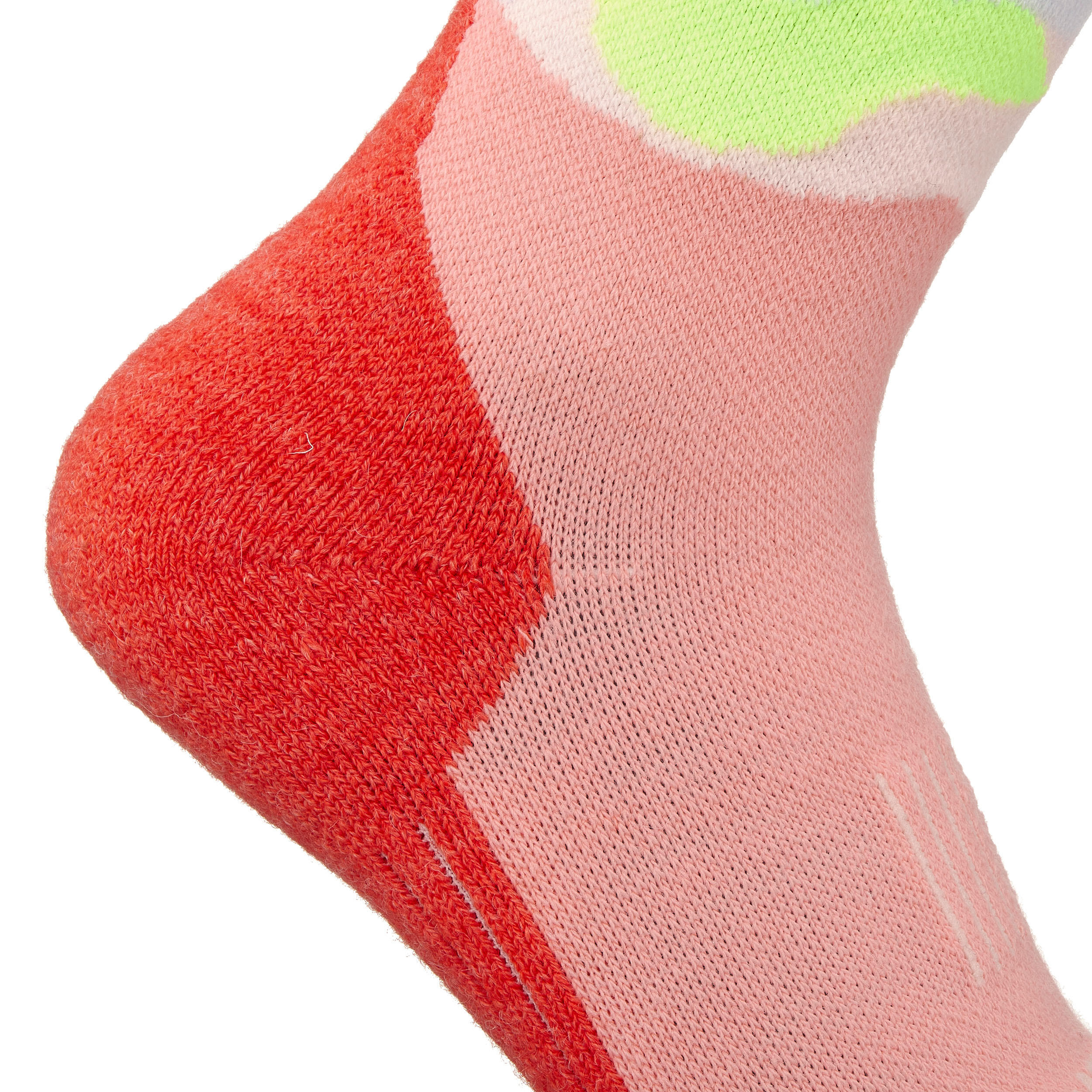 CHAUSSETTES DE SKI JUNIOR - 100 - CAMO 
 ROSE 4/10