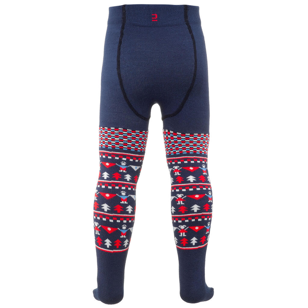 JUNIOR SKI TIGHTS-SOCKS - BLUE