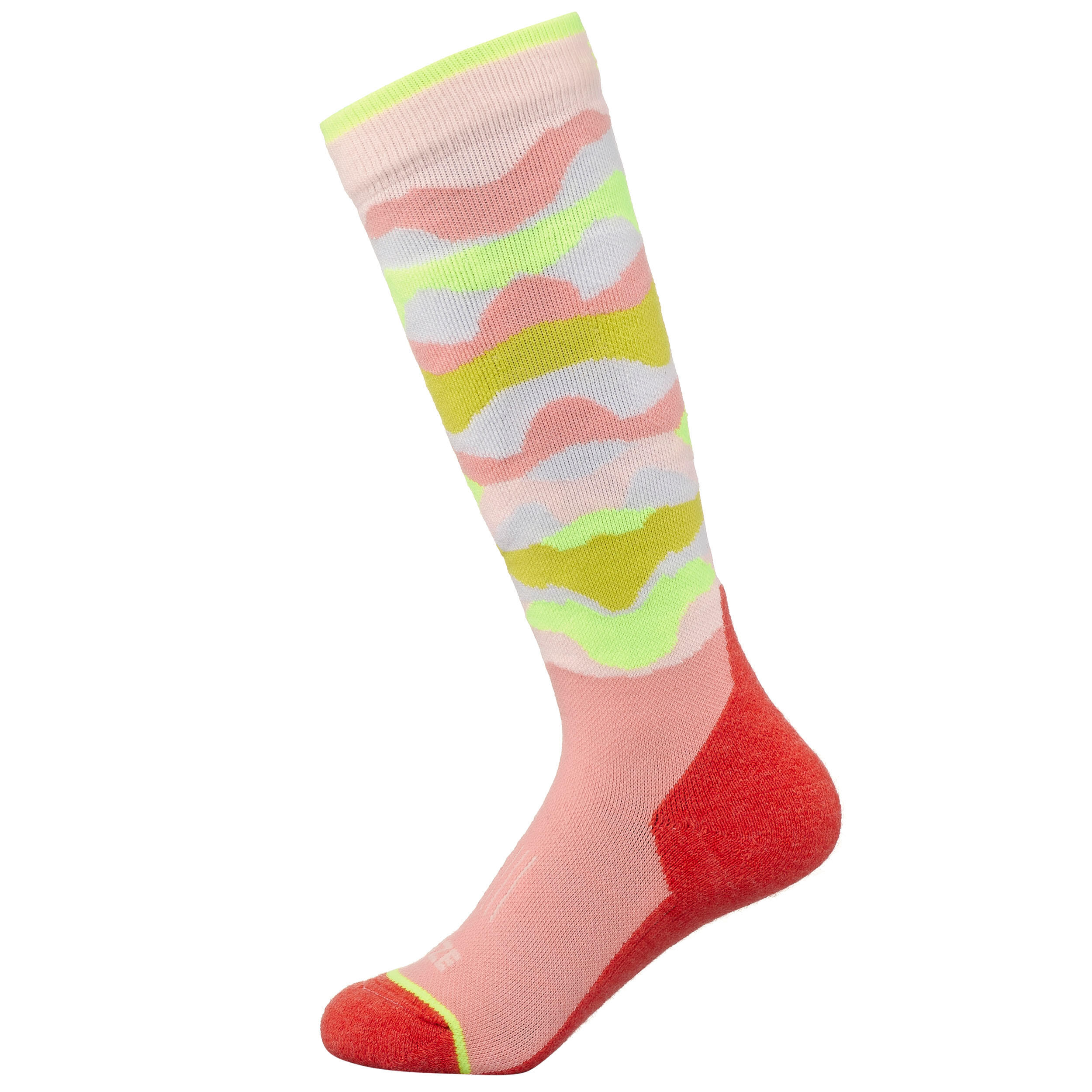 CHAUSSETTES DE SKI JUNIOR - 100 - CAMO 
 ROSE 3/10