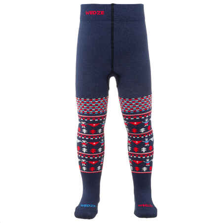 JUNIOR SKI TIGHTS-SOCKS - BLUE