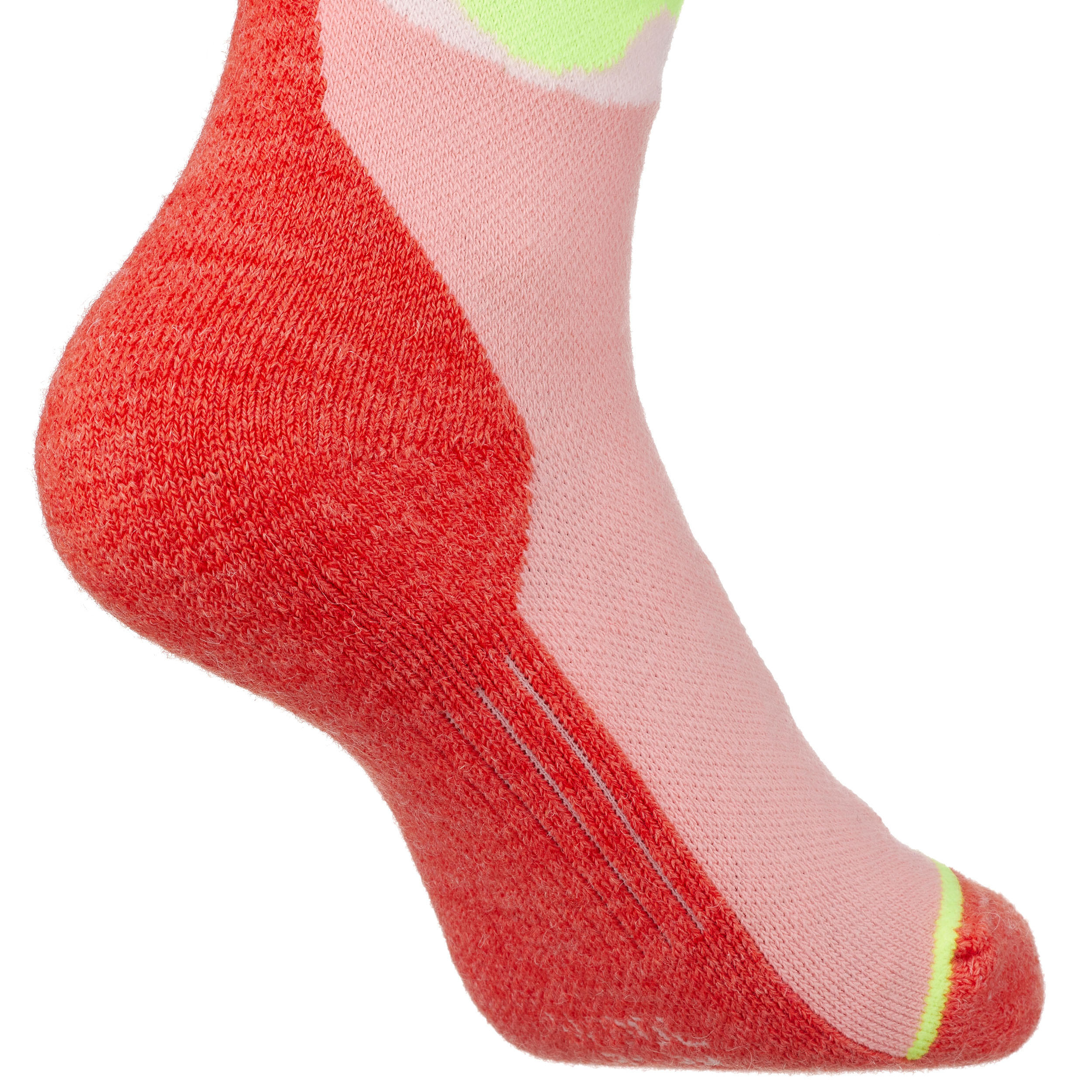 CHAUSSETTES DE SKI JUNIOR - 100 - CAMO 
 ROSE 6/10