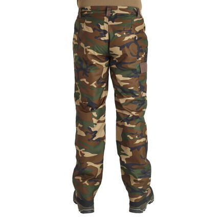 Jagdhose 100 wasserdicht warm Camouflage