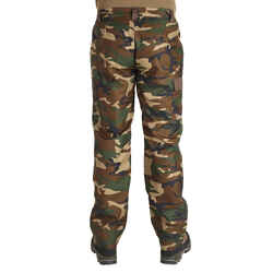 WARM WATERPROOF HUNTING TROUSERS 100 - CAMO