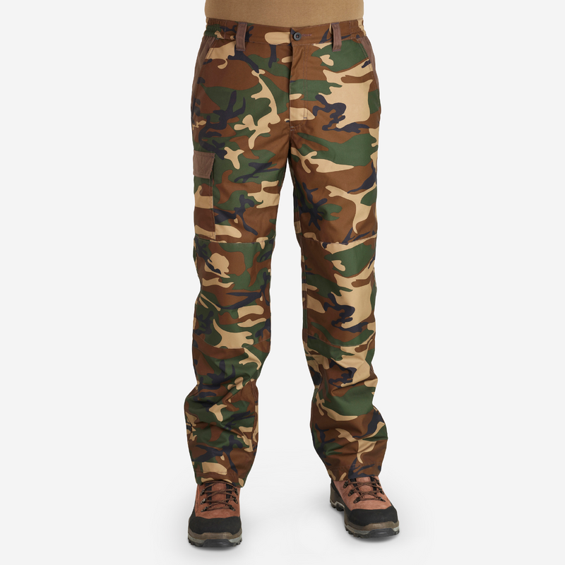 PANTALON CHASSE CHAUD IMPERMEABLE CAMO 100 pour les clubs et collectivites Decathlon Pro