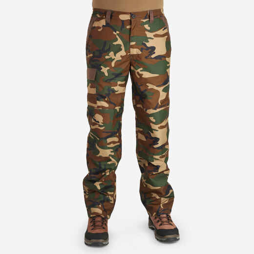 
      PANTALON CHASSE CHAUD IMPERMEABLE CAMO 100
  